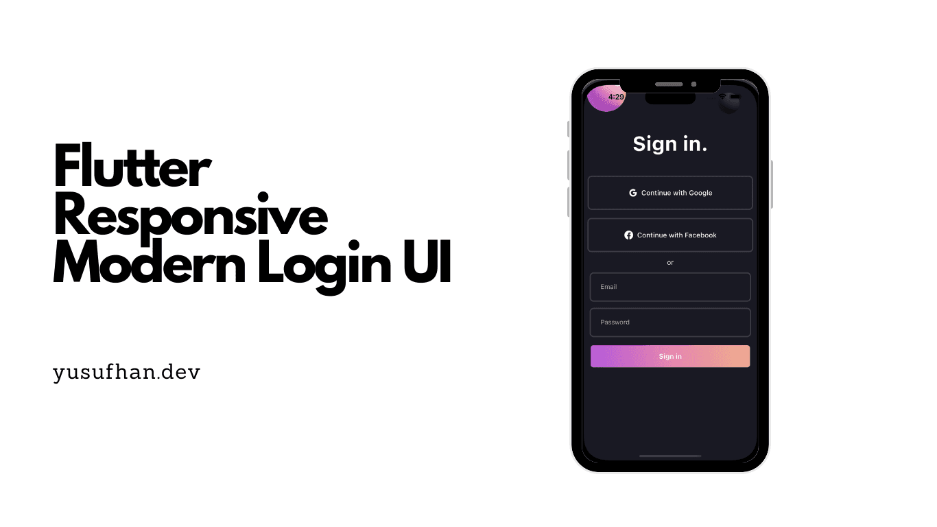 Flutter Responsive Login UI